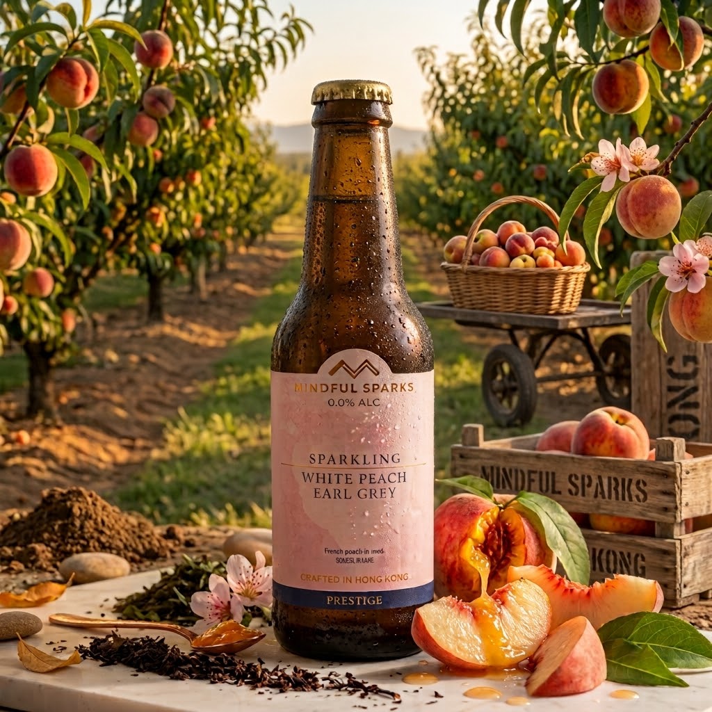 Real Peach Earl Grey Sparkling Tea