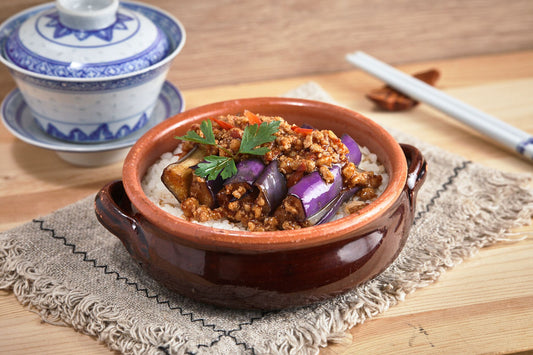 魚香茄子飯 Braised Eggplant with Spicy Minced Pork Rice