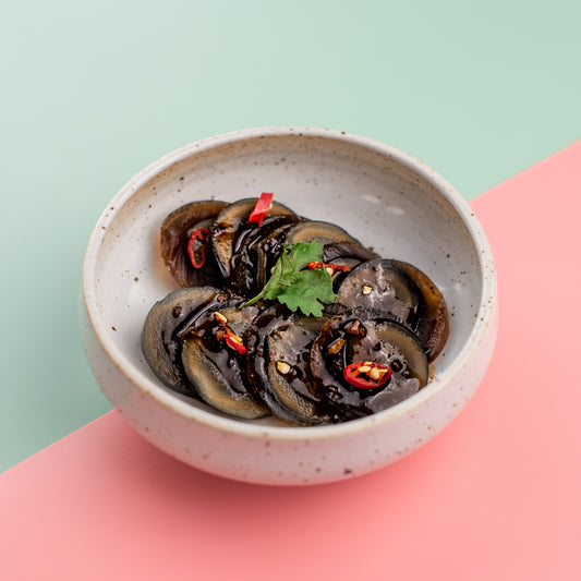 麻辣調皮蛋 Preserved Eggs with Papa Chili Sauce