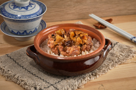 梅菜冬菇蒸肉餅飯 Steamed Pork Patty Rice